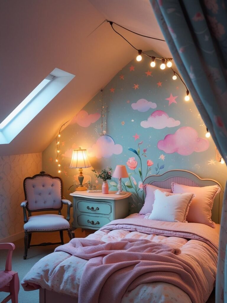 
Mural or Wallpapered Ceiling