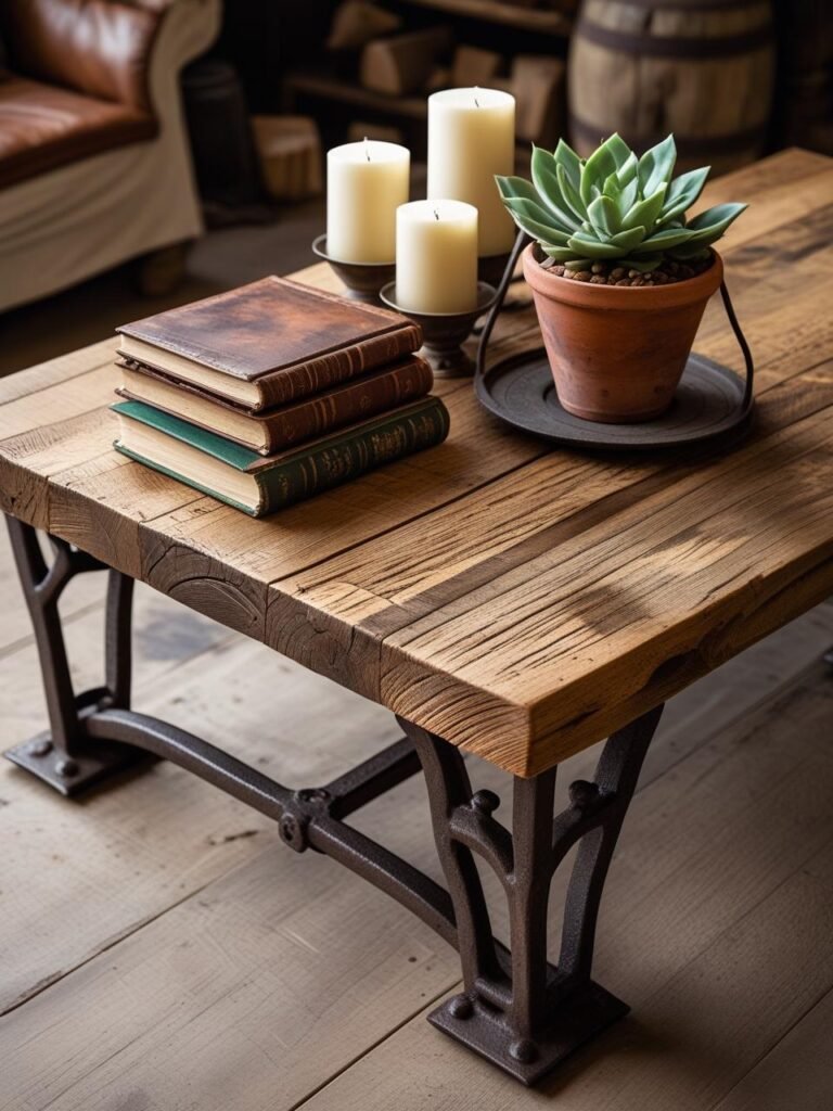 Style a Rustic Coffee Table