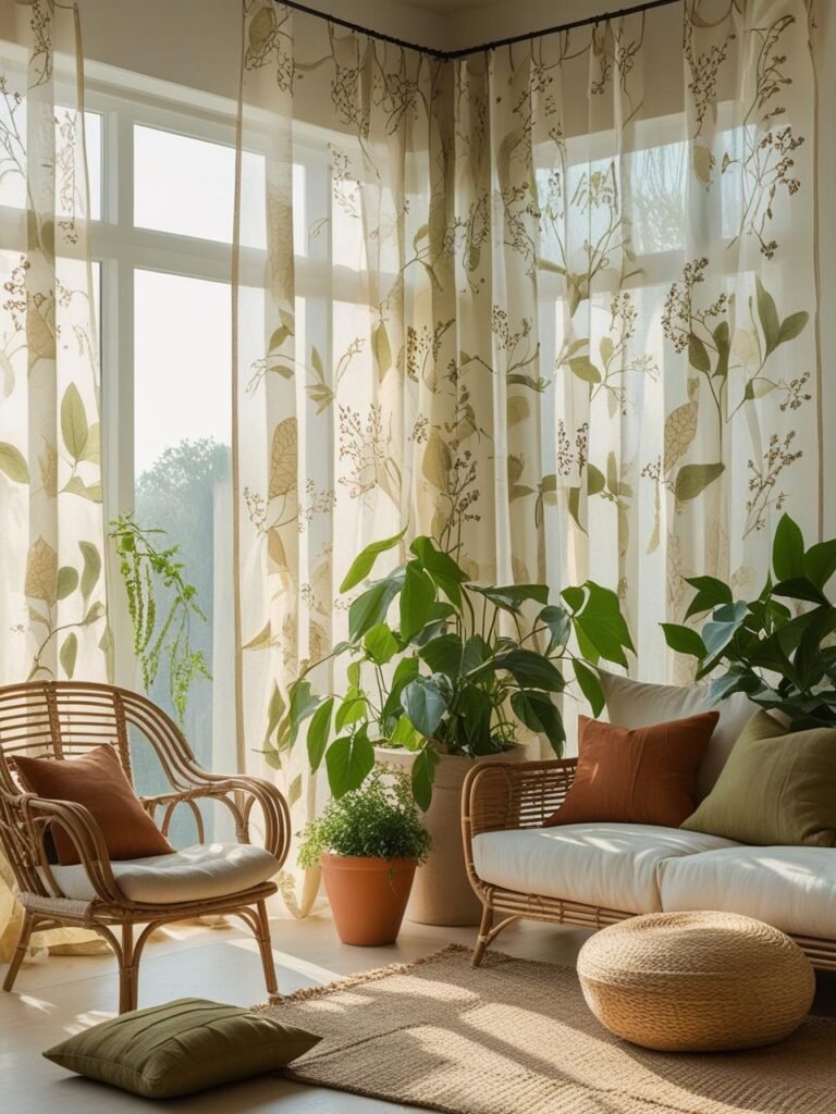 Botanical or Nature-Inspired  living room