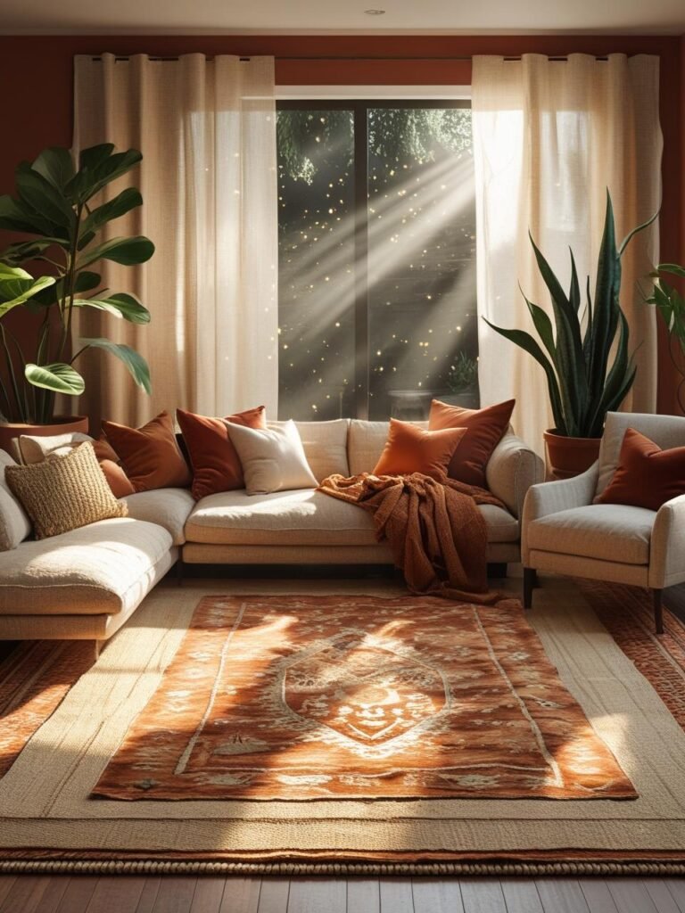 Layer Rugs for Texture living room