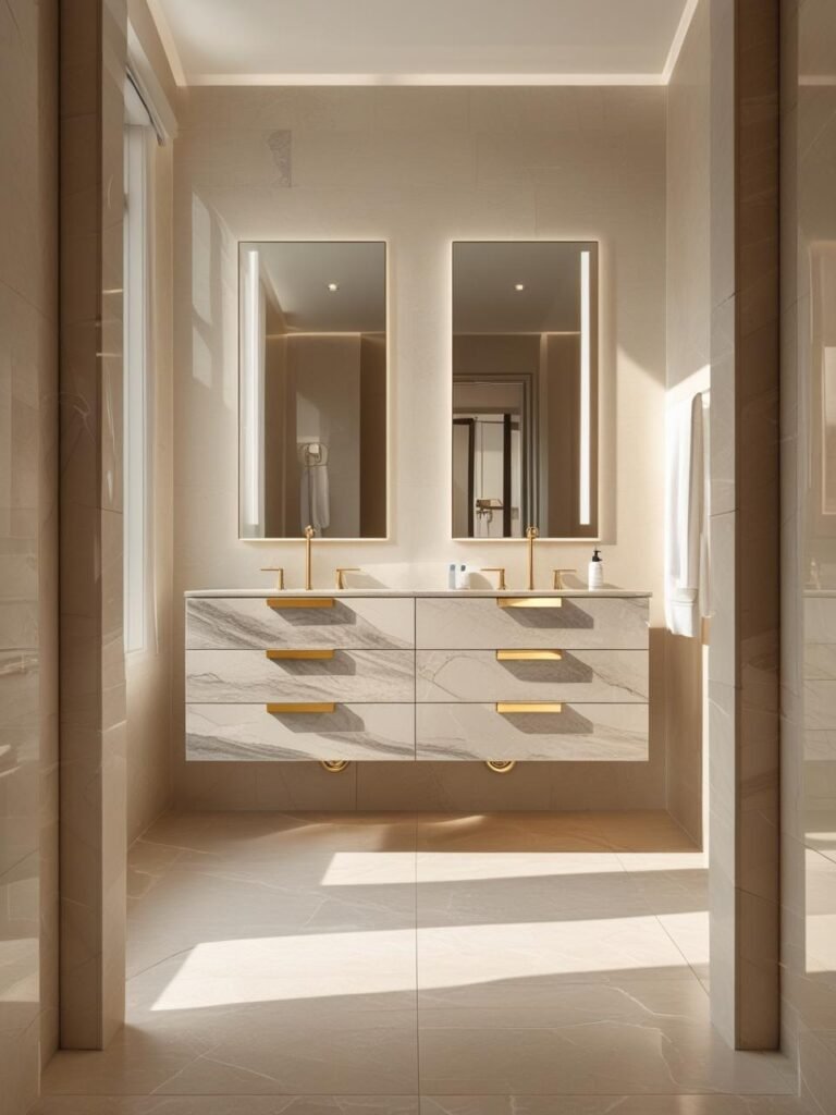 Floating Vanities for a Sleek Look bathroom