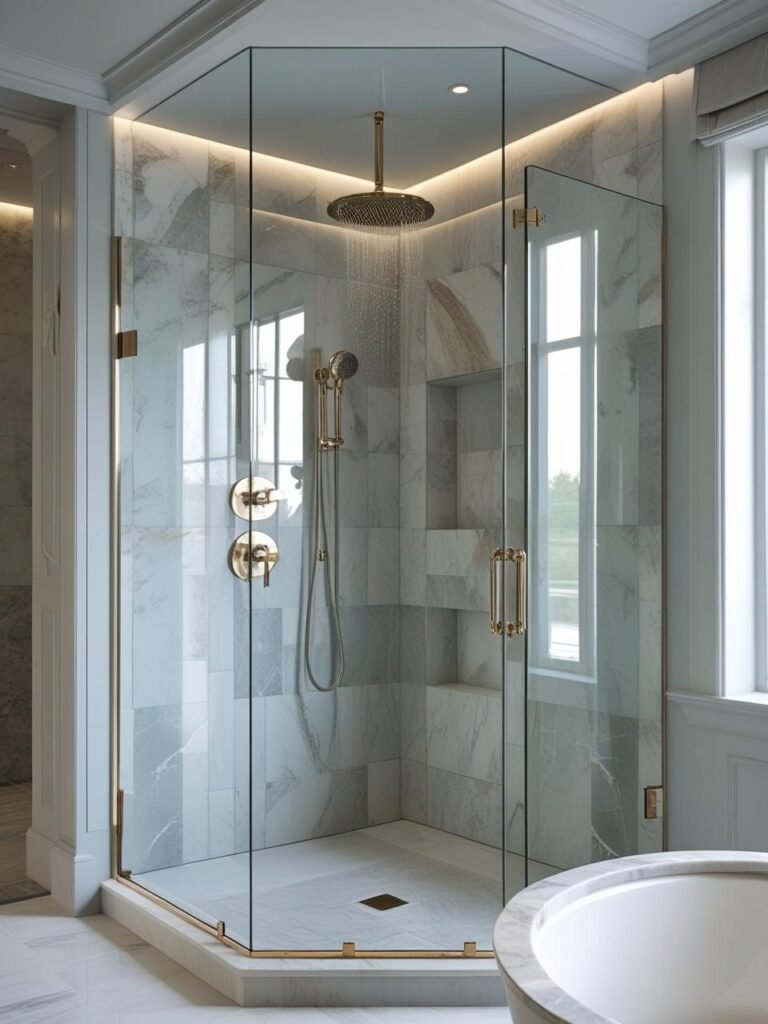 Frameless Glass Showers bathroom