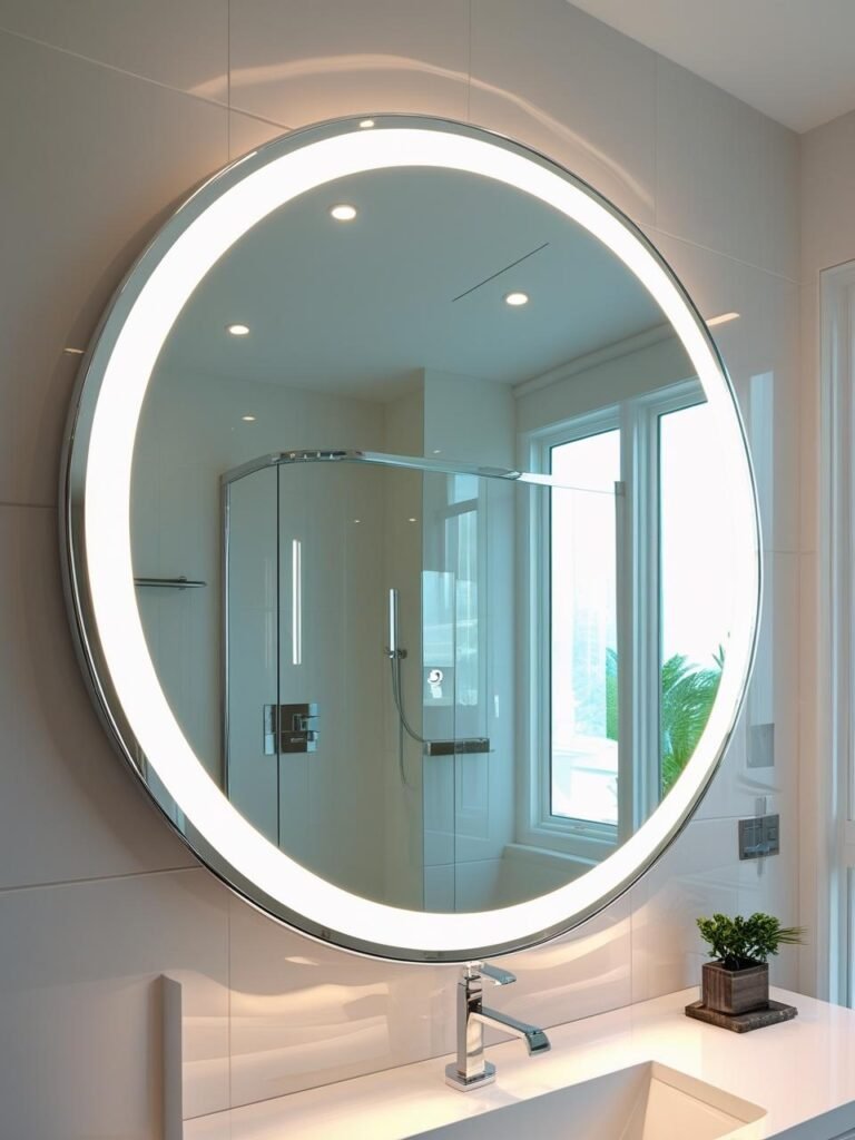  Large Round Mirro bathroom 