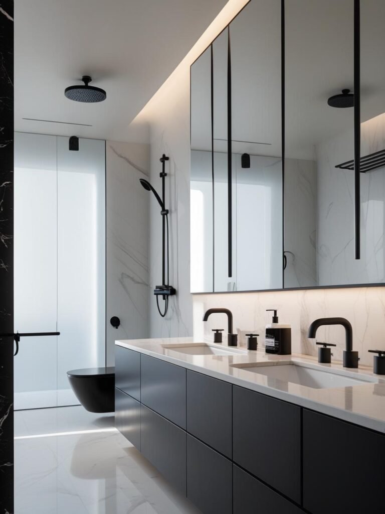 Matte Black Fixtures bathroom