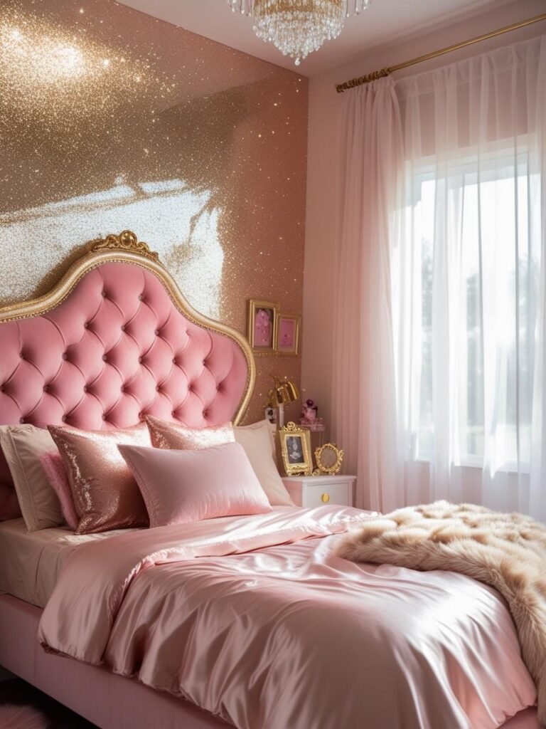 Glittery or Shimmer Accent Wall