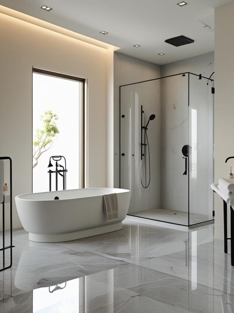 Minimalist Color Palette bathroom