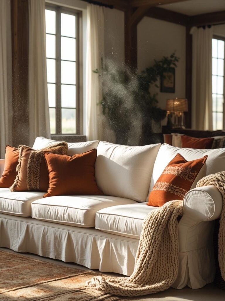 Slipcovered Sofa living room