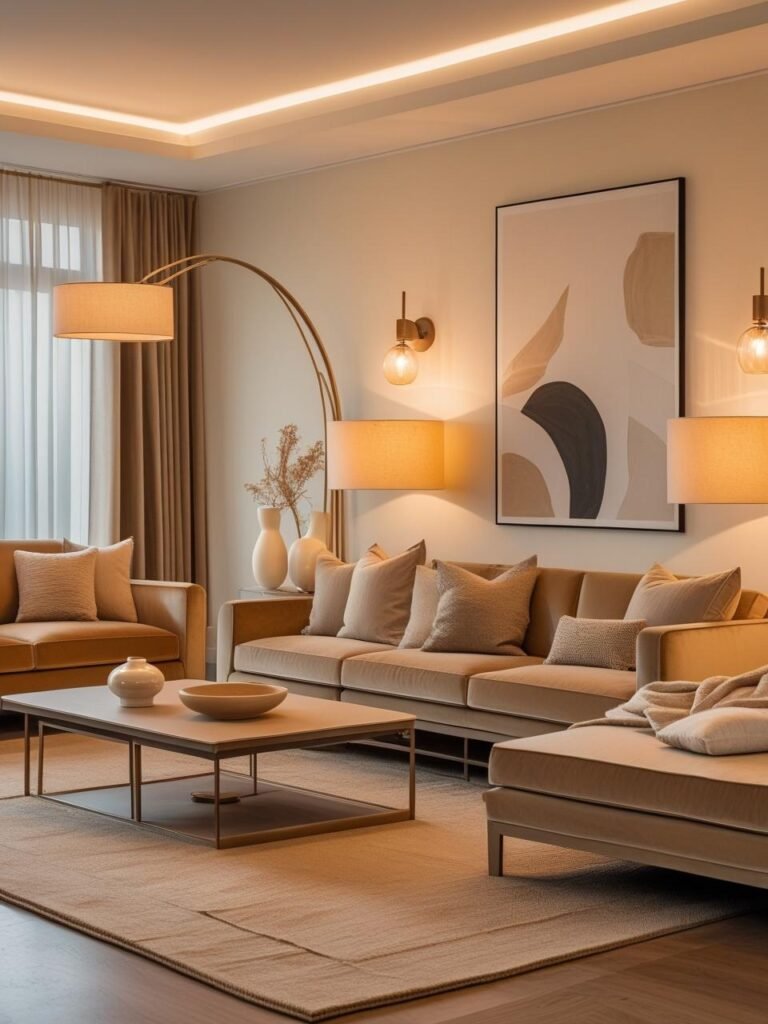 Add Warm, Ambient Lighting living room