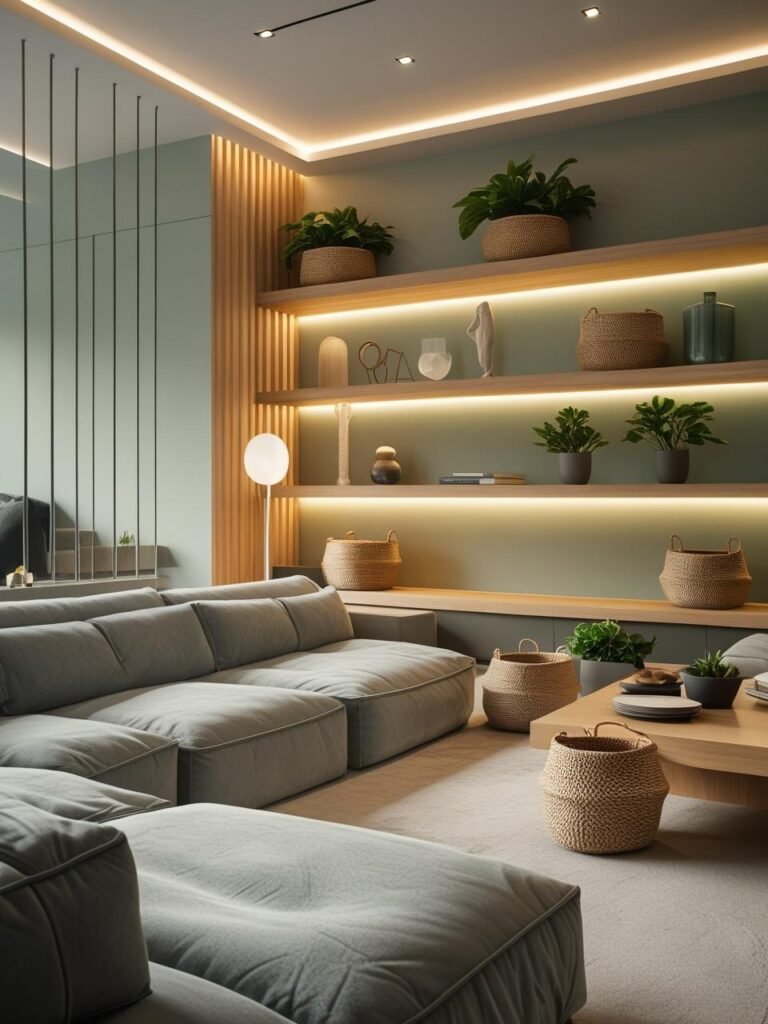 Clutter-Free for a Luxe living room