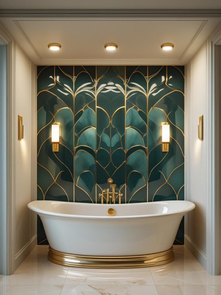 Bold with a Feature Wall bathroom