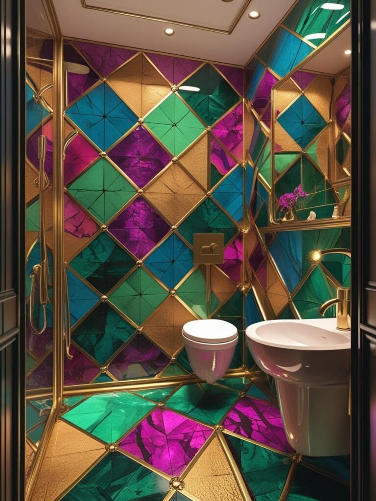 Bold with Tile Patterns bathroom 