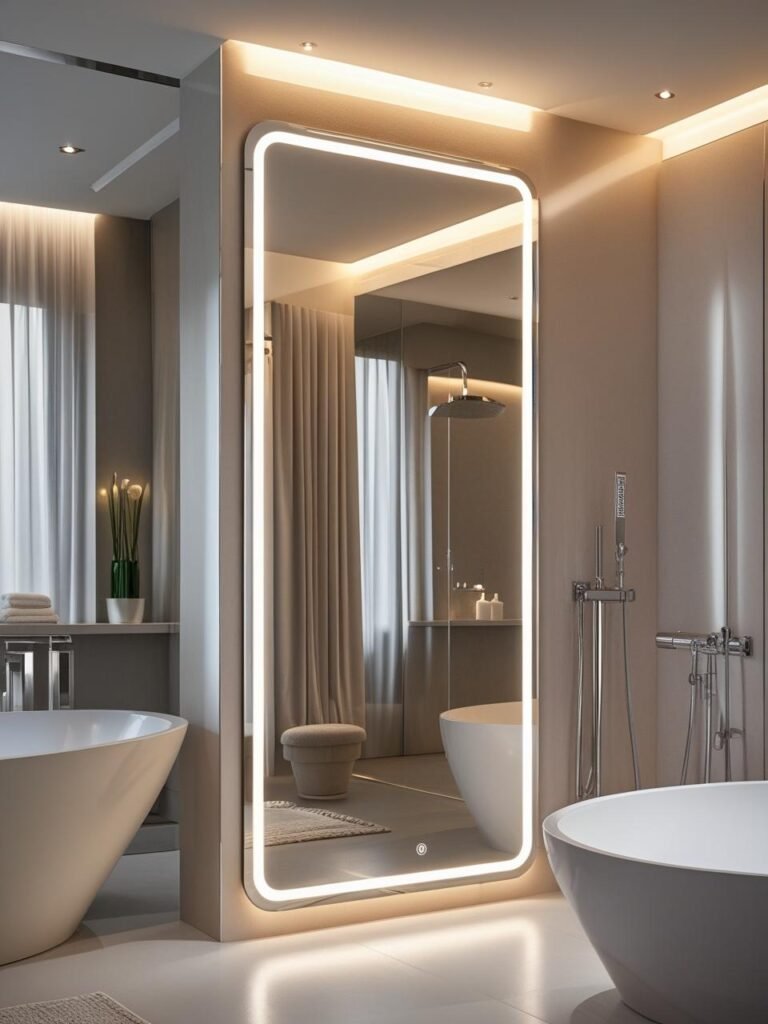 Backlit Mirrors for a Luxurious Glow bathroom