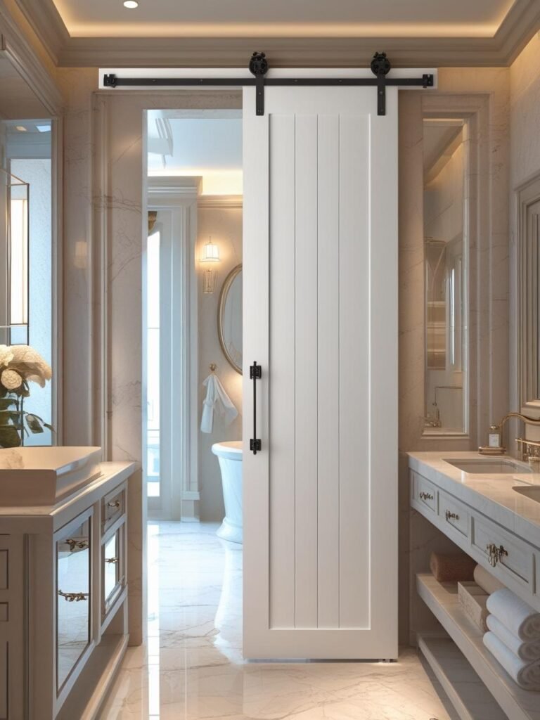 Sliding Barn Door bathroom 