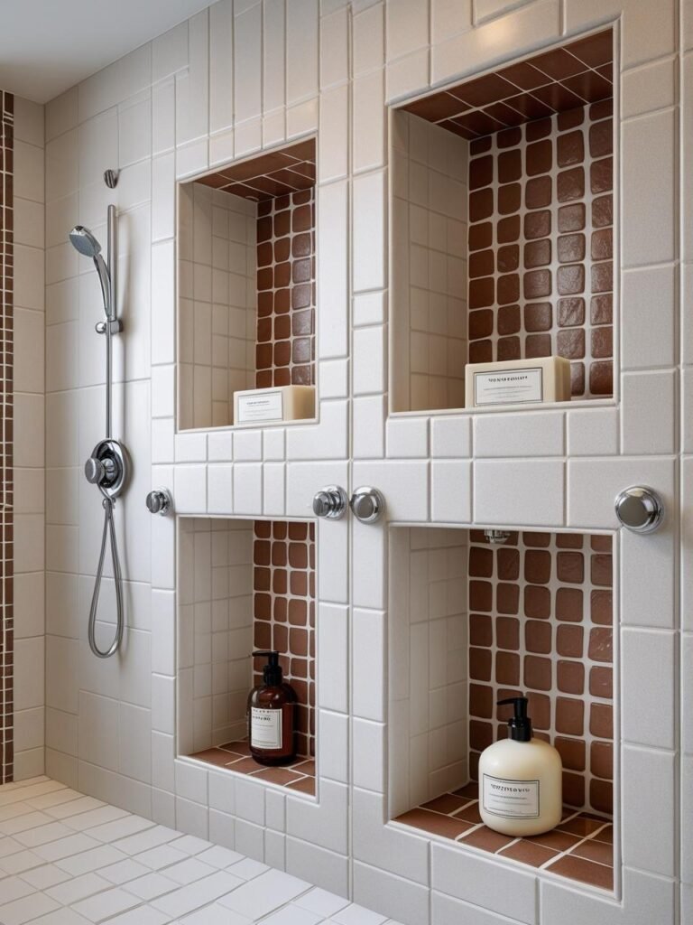 Built-In Niches in the Shower bathroom