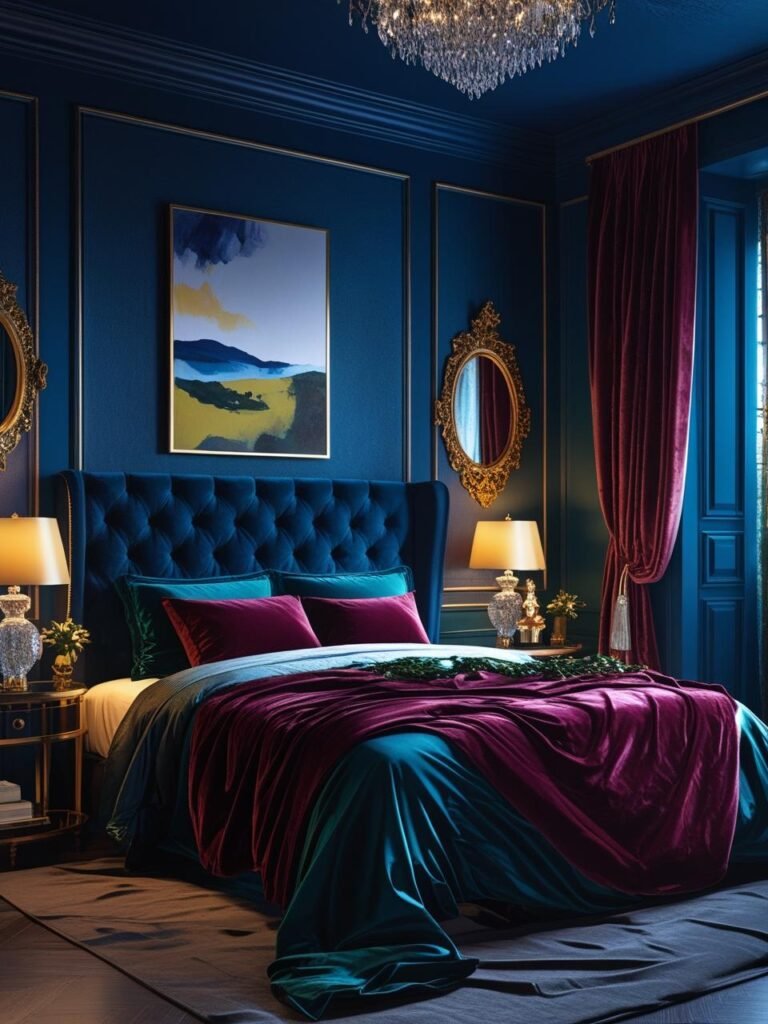 Royal Blue or Deep Burgundy Walls