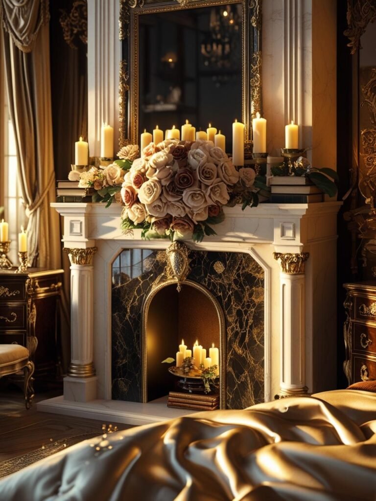 Faux Fireplace bedroom