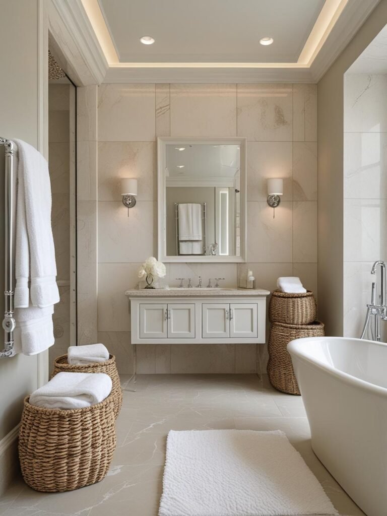  Light, Neutral Colors for the Walls bathroom