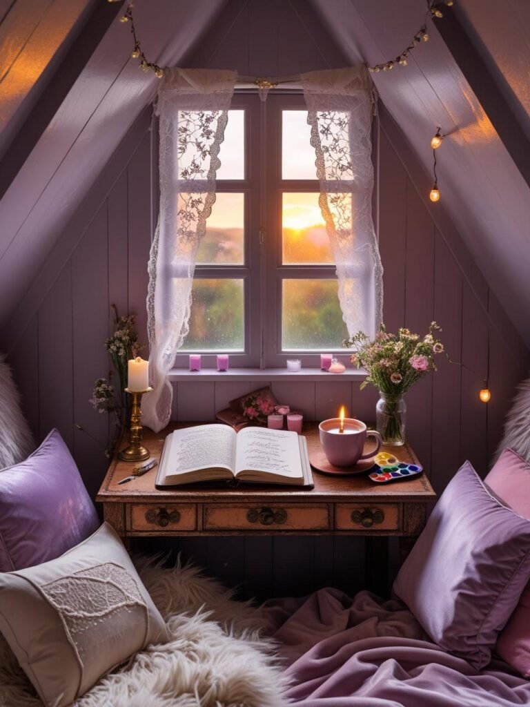 Small Desk with a View attic room
