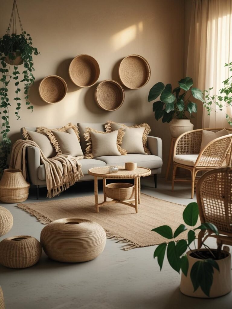 Tassels, Fringes, and Woven Accents living room