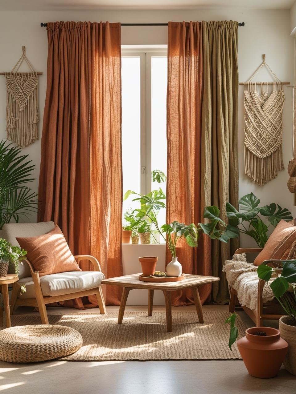 13 Beautiful Boho Curtain Ideas to Make Your Living Room Feel Complete