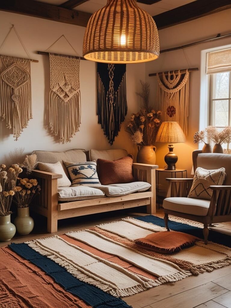 Handmade or Vintage Lighting living room