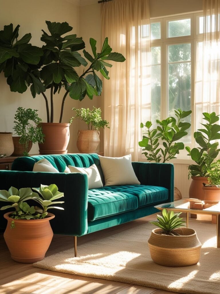 Bring in Indoor Plants living room