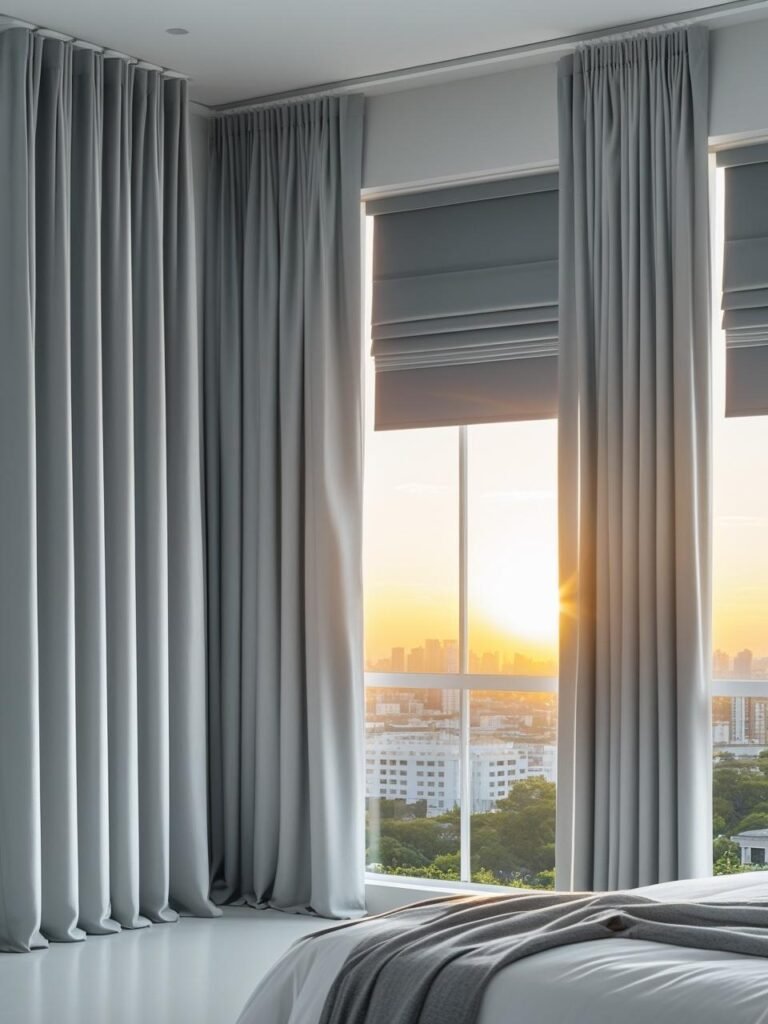 Smart Curtains and Blinds bedroom
