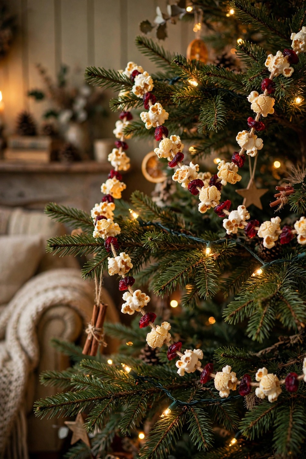 Popcorn Cranberry Garland
