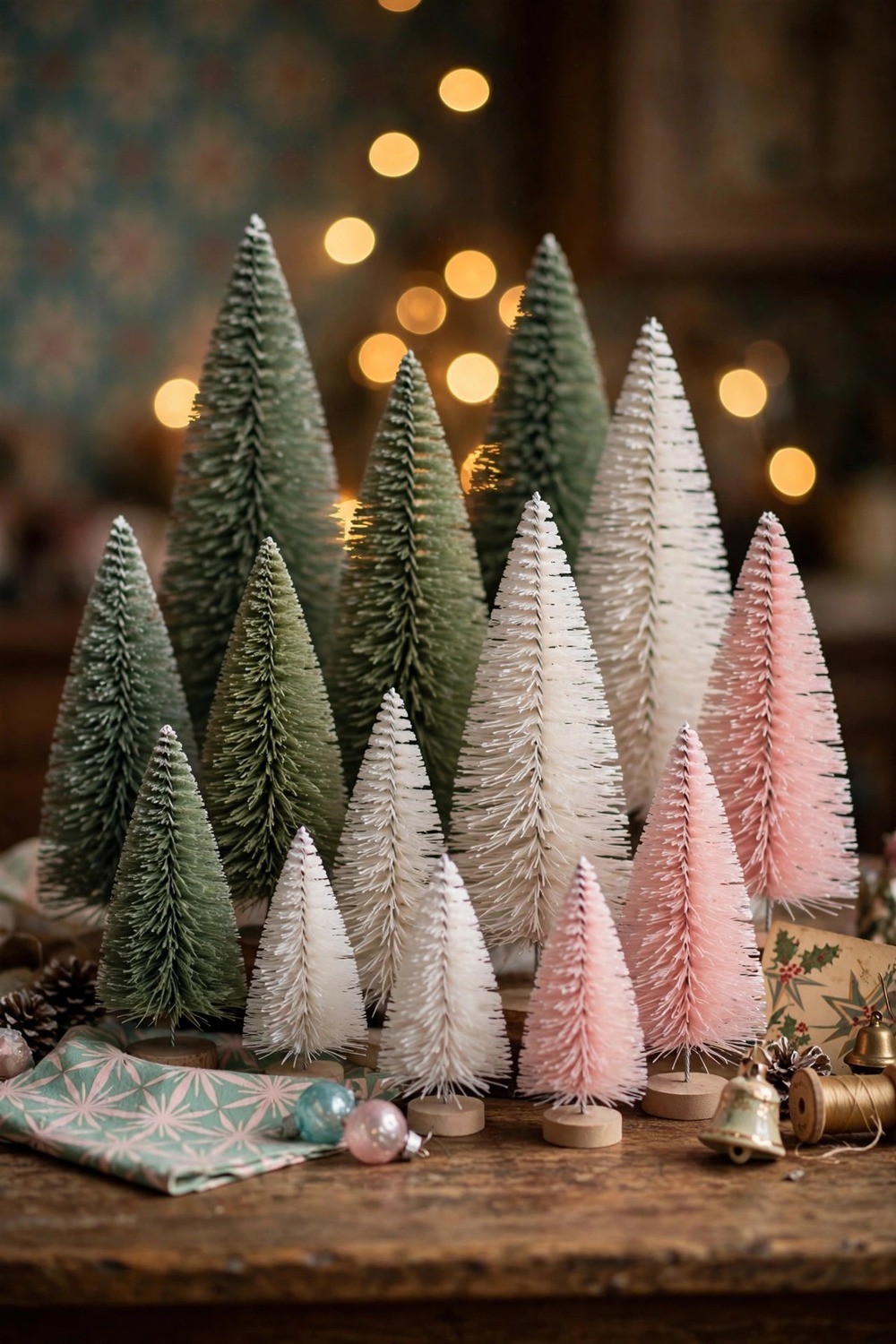 Vintage Bottle Brush Trees