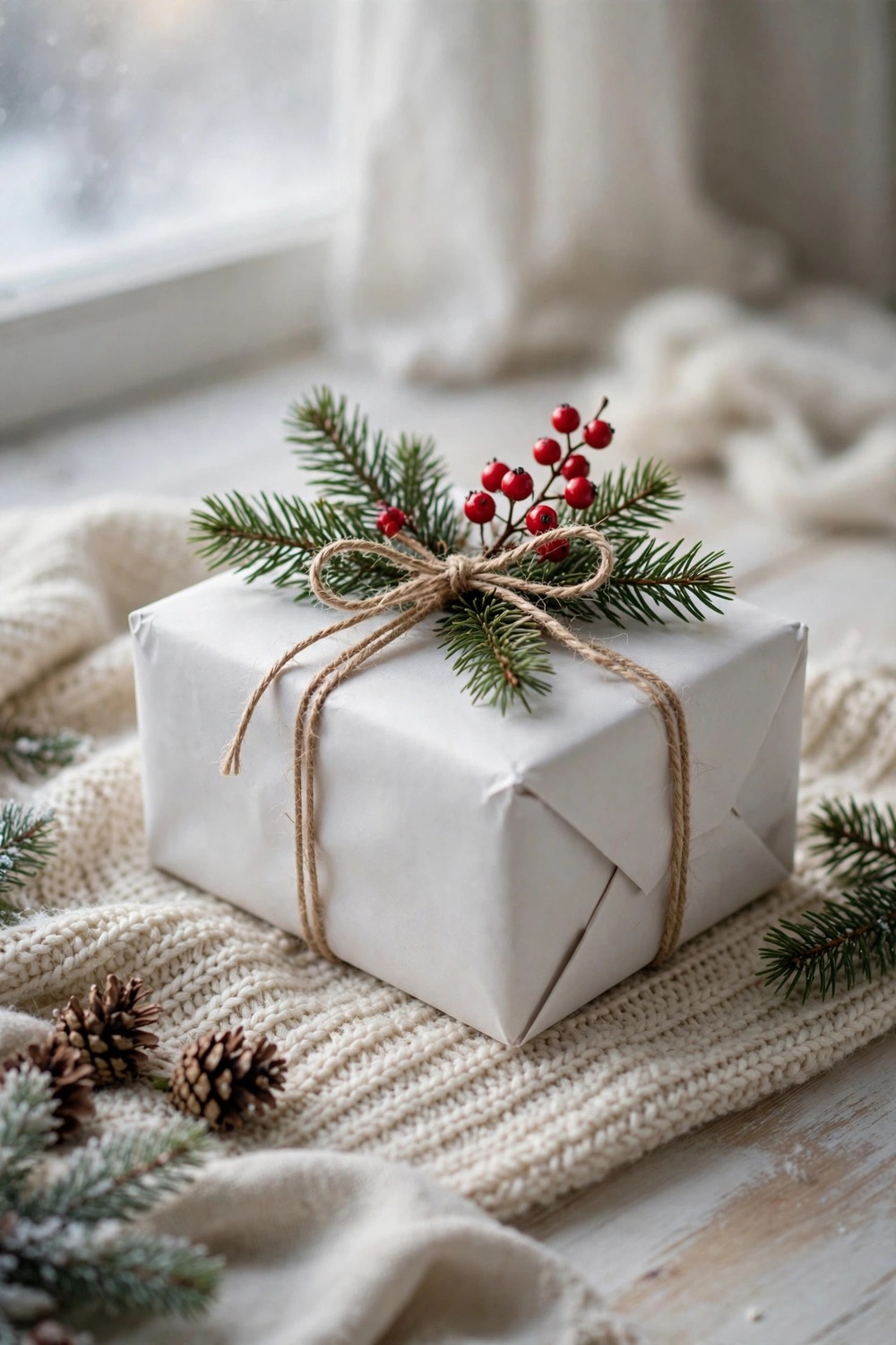 Pine Sprig Gift Decoration
