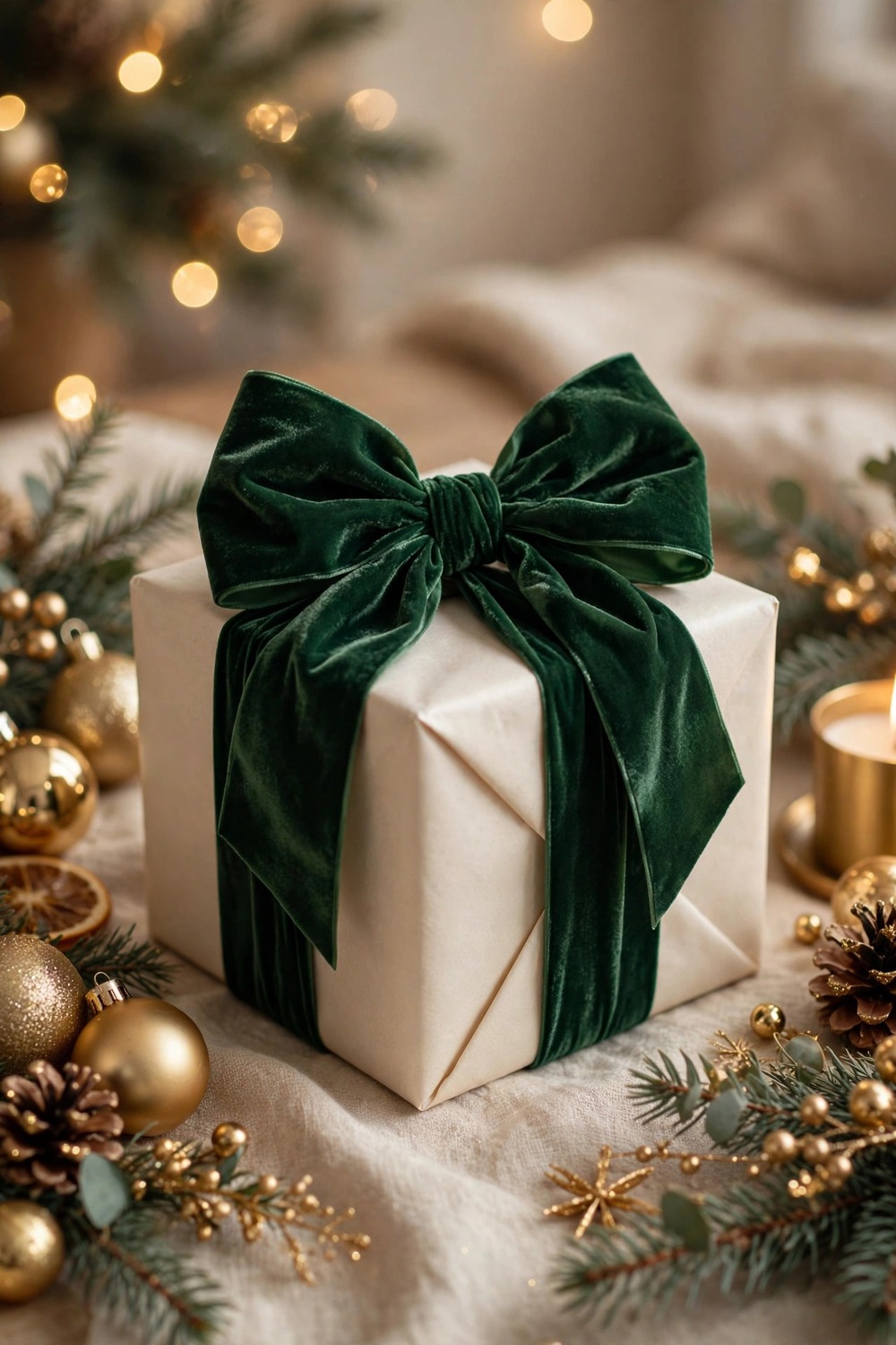 Velvet Bow Gift Topper