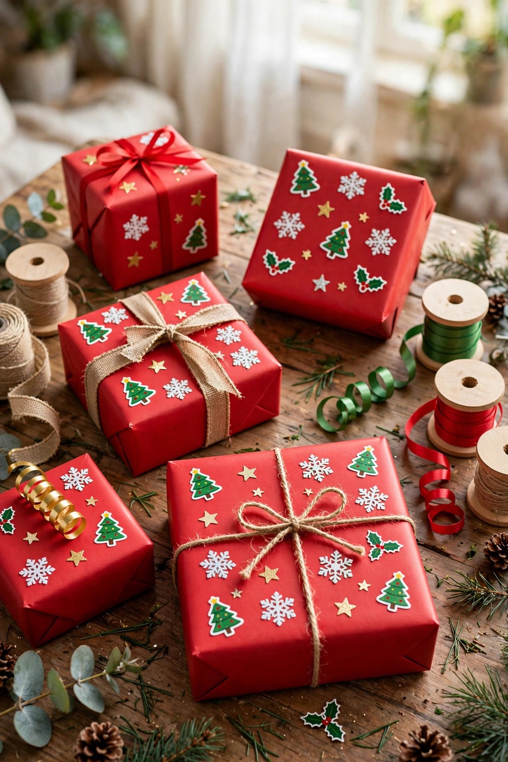 Christmas Sticker Set for Wrapping